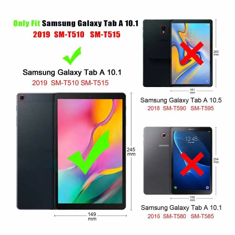 Чехол для samsung Galaxy Tab A 10,1 дюймов() SM-T510 T515 Роскошный чехол для планшета из искусственной кожи Fundas кожаный чехол s Capa