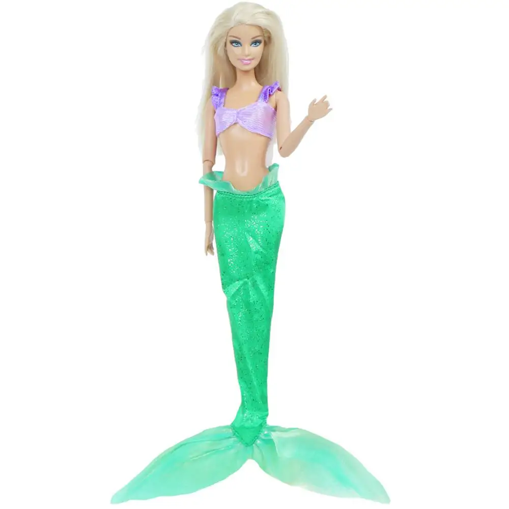 Один комплект платье кукла принцессы сказочное с хвостом Русалочки для