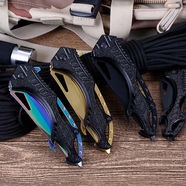 

8.46''/6.69'' Folding Knife Outdoor Survival Tactical Pocket Knife 440C Blade Camping Hiking Hunting Knives EDC Fishing Tools