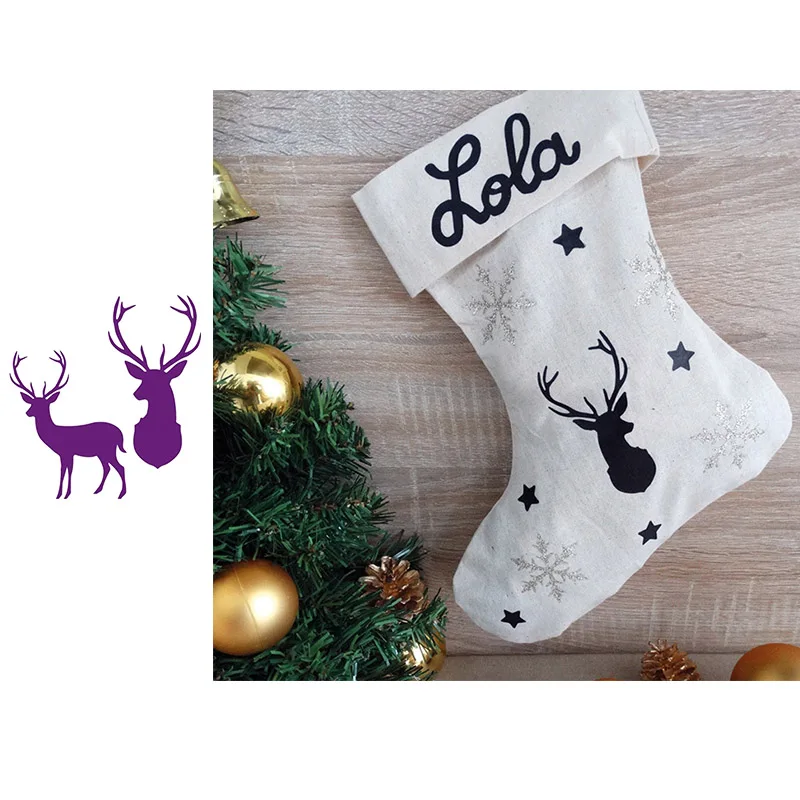 Металлические Вырубные штампы Рождественский лось белый медведь высечка форма