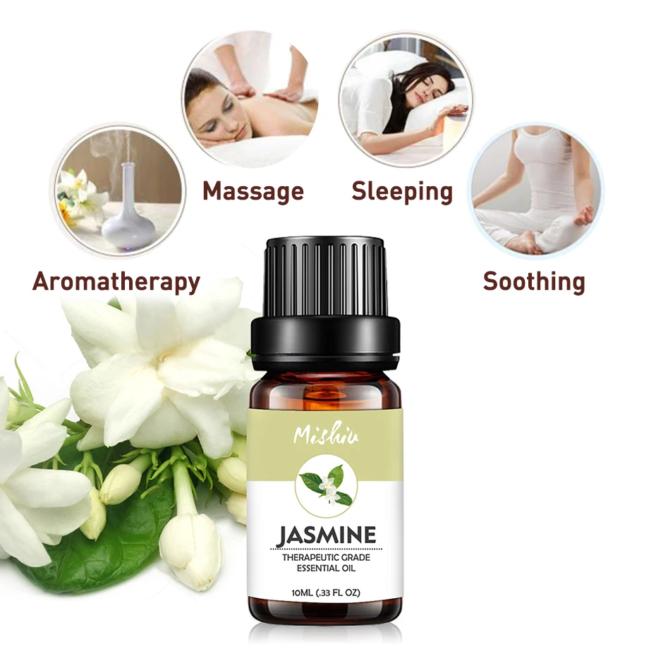 Mishiu 10MLJasmine Эфирное осветлить стрейч Знаки и шрамы здоровья кожи вашего ребенка