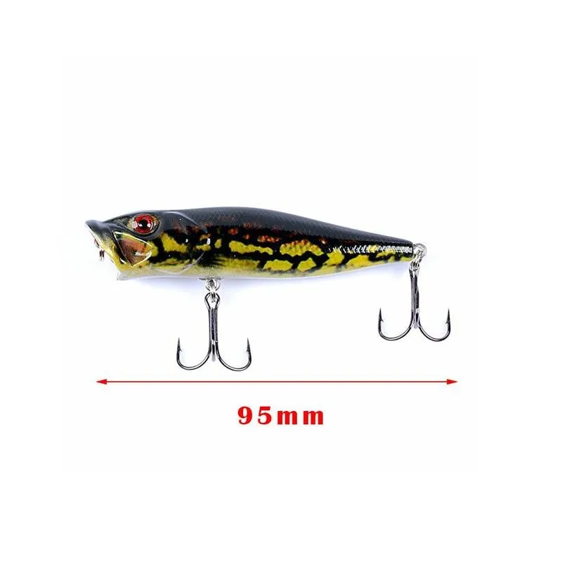 1 шт. рыболовная приманка 95 мм 2 крючка мигающие воблеры бионическая большая