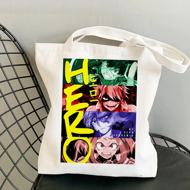 

Сумка для покупок My Hero моя геройская академия, экологичные сумки для продуктов, Джутовая сумка, сумка, Сетчатая Сумка