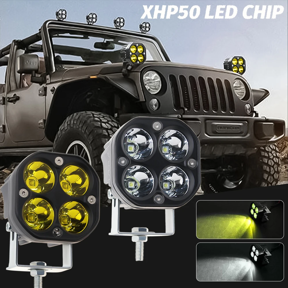 

3 Inch 40W LED Work Light 6000K White Spot Beam Lightings Square Working Lamp For Car Motocycle Off-Road Truck Universal 12V 24V