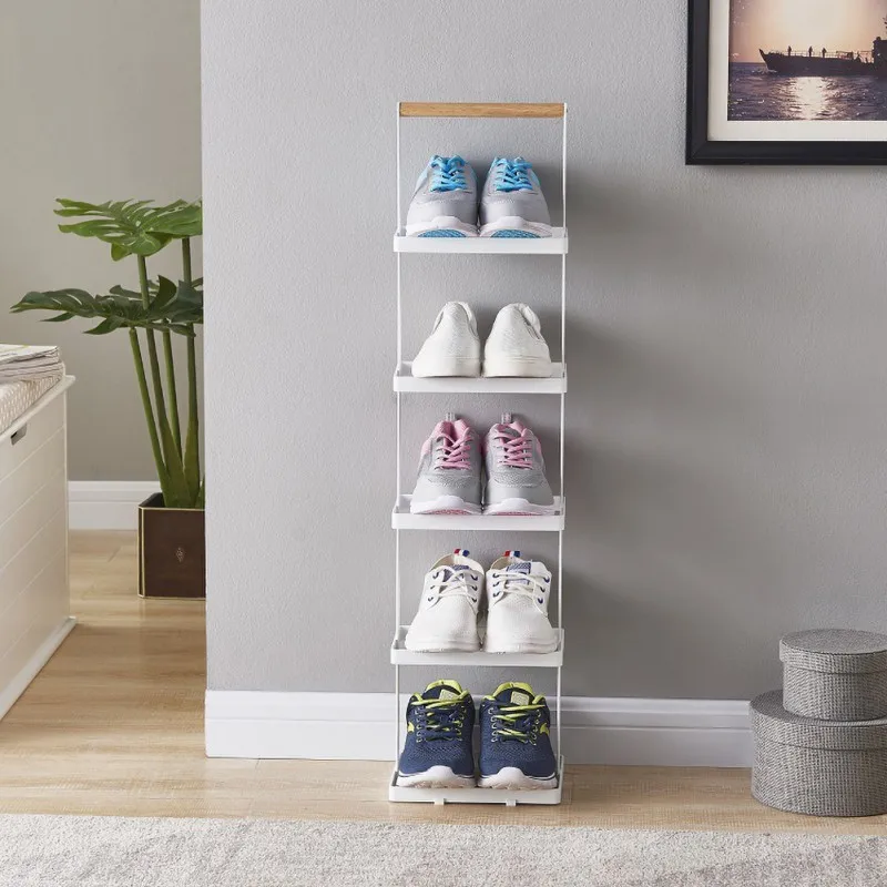 

High-end Wrought Iron Shoe Rack, Home Creative Shoe Cabinet Storage Rack, Shoe And Slippers Rack, Black And White (only For Over