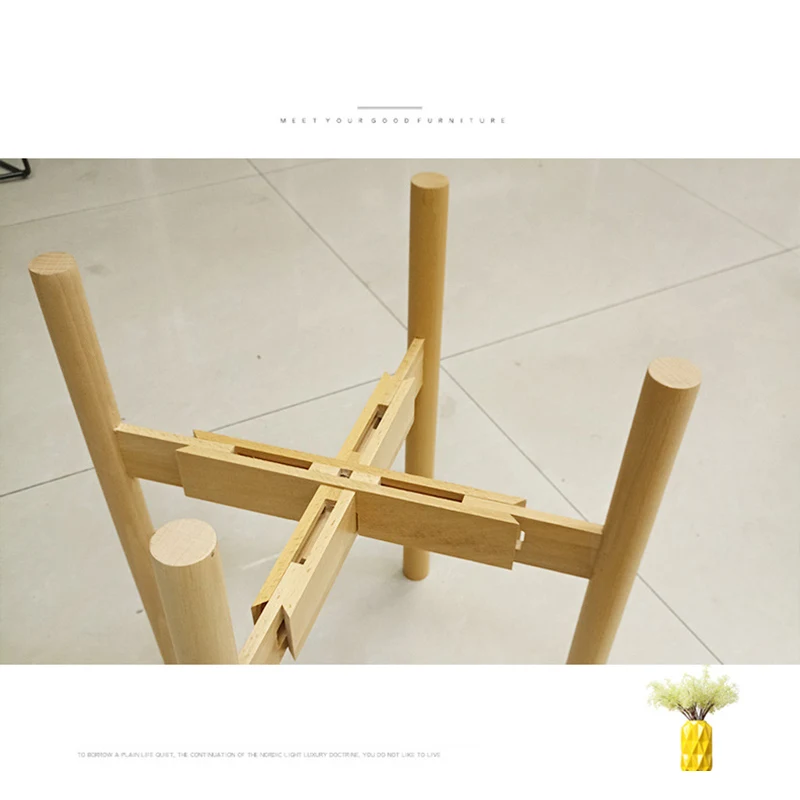 

Adjustable Stand Holder Rack Wooden Sturdy for Flower Potted Indoor Outdoor CANQ889