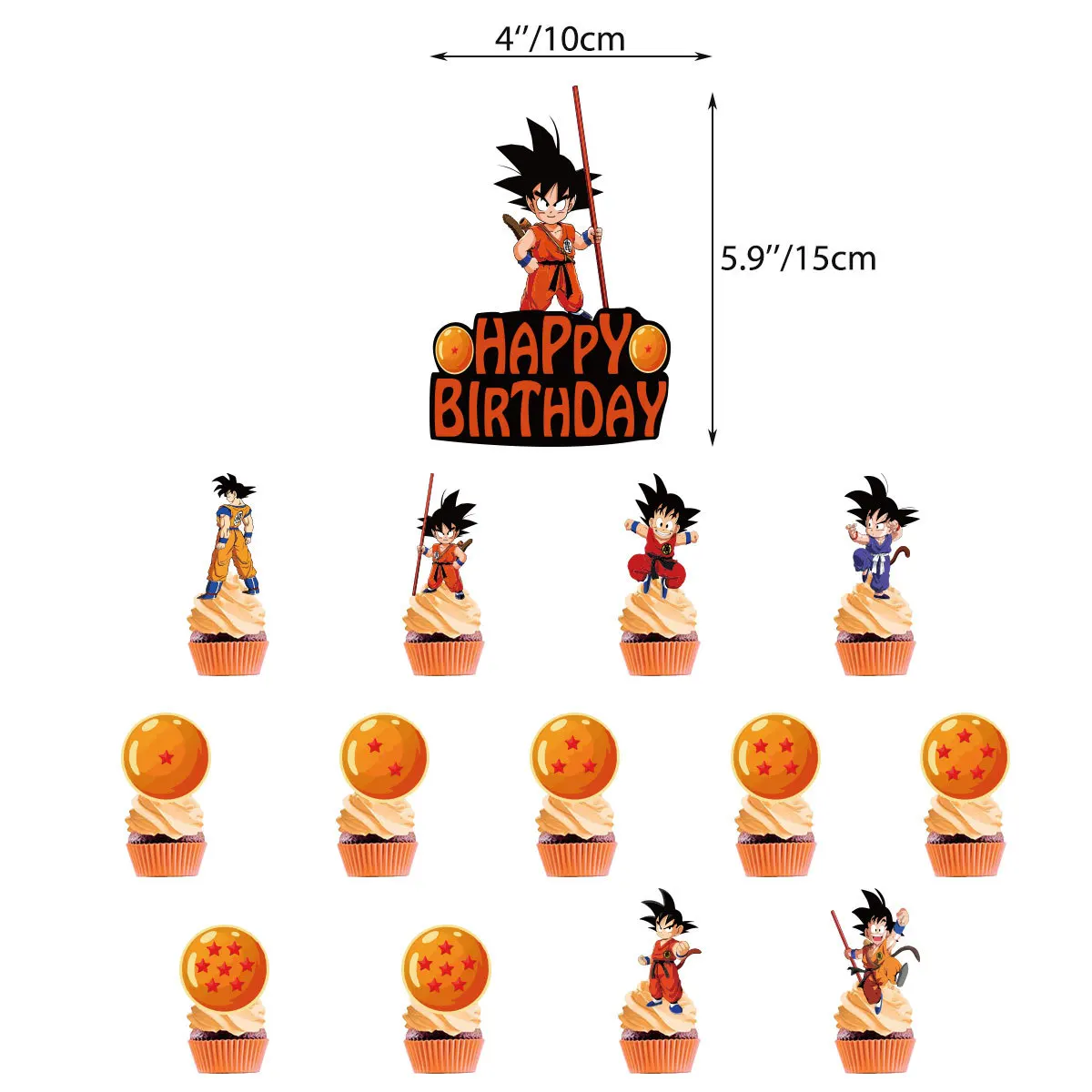 Аксессуары для детской вечеринки в стиле аниме Super Son Goku | Дом и сад