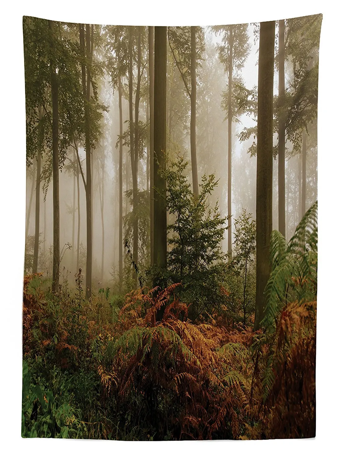 Фермерский дом Декоративная скатерть мистический Темный туман атмосфера