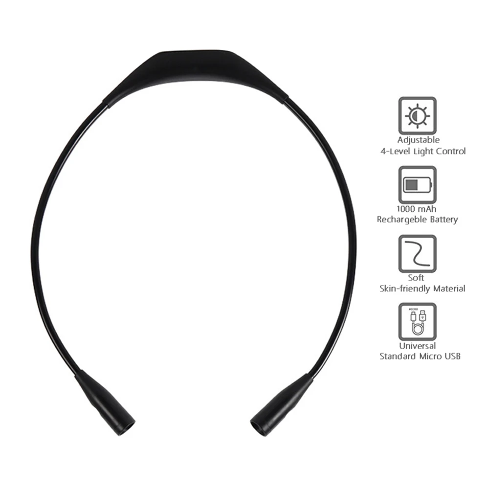 

2020 легкий светильник для книги, гибкая лампа для режима «свободные руки», перезаряжаемые лампы для чтения, новинка, светодиодный ночсветильник, фонарик, лампа