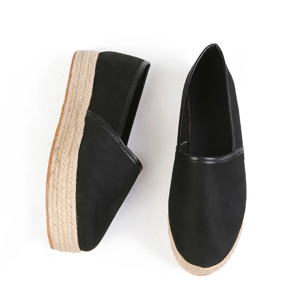 

Women Flat Shoes Vintage Fashion Canvas Female Flats Shoes Pure Color Falt Platform For Women Shoes Dropshipping 7211