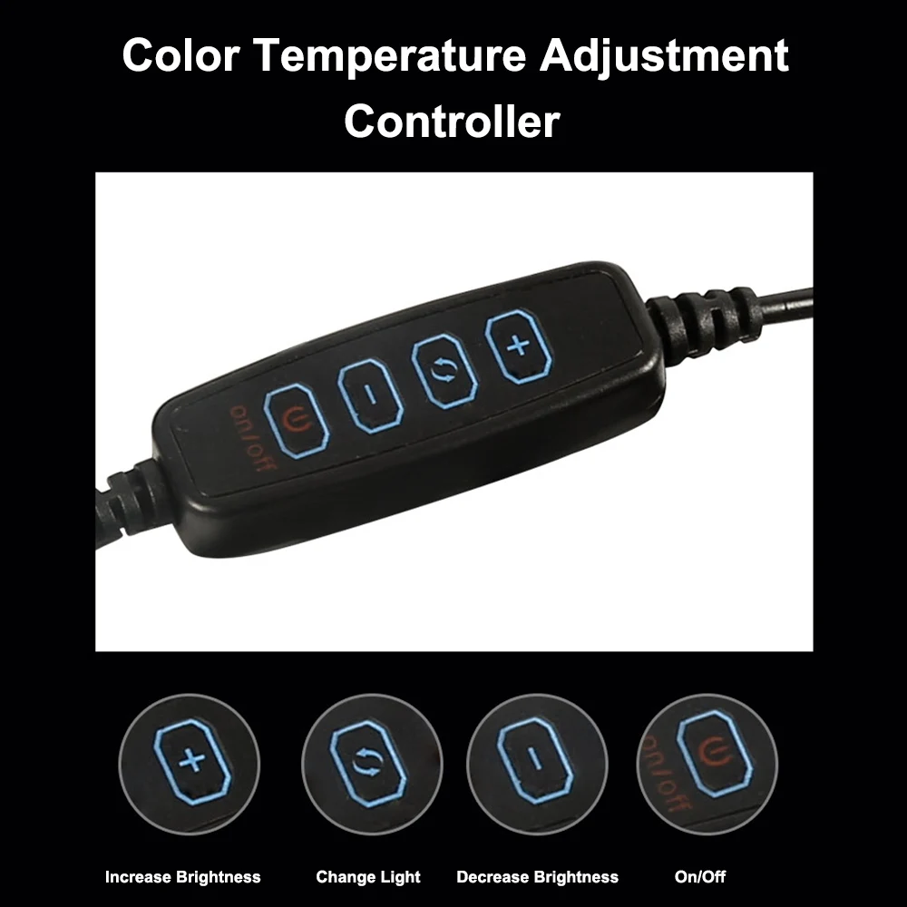 Светодиодный кольцевой светильник 26 см 10 дюймовая лампа с регулируемой яркостью