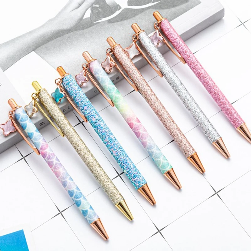 

Metal Pendant Bullet Pen Crystal Flash Ballpoint Pencil Writing Tool Accessories