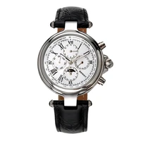 automatic watch men mechanical wristwatch luxury stain steel case leather strap waterproof male clock fashion relogio masculino