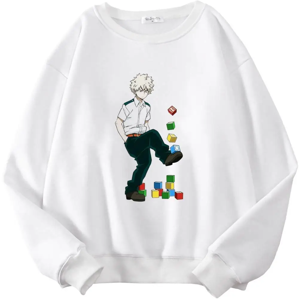 

My Hero Academia Streetwear Sweatshirt Casual Print Ladies Gothic Punk Hoody Harajuku Casual Simple Popular Tops Academy-533