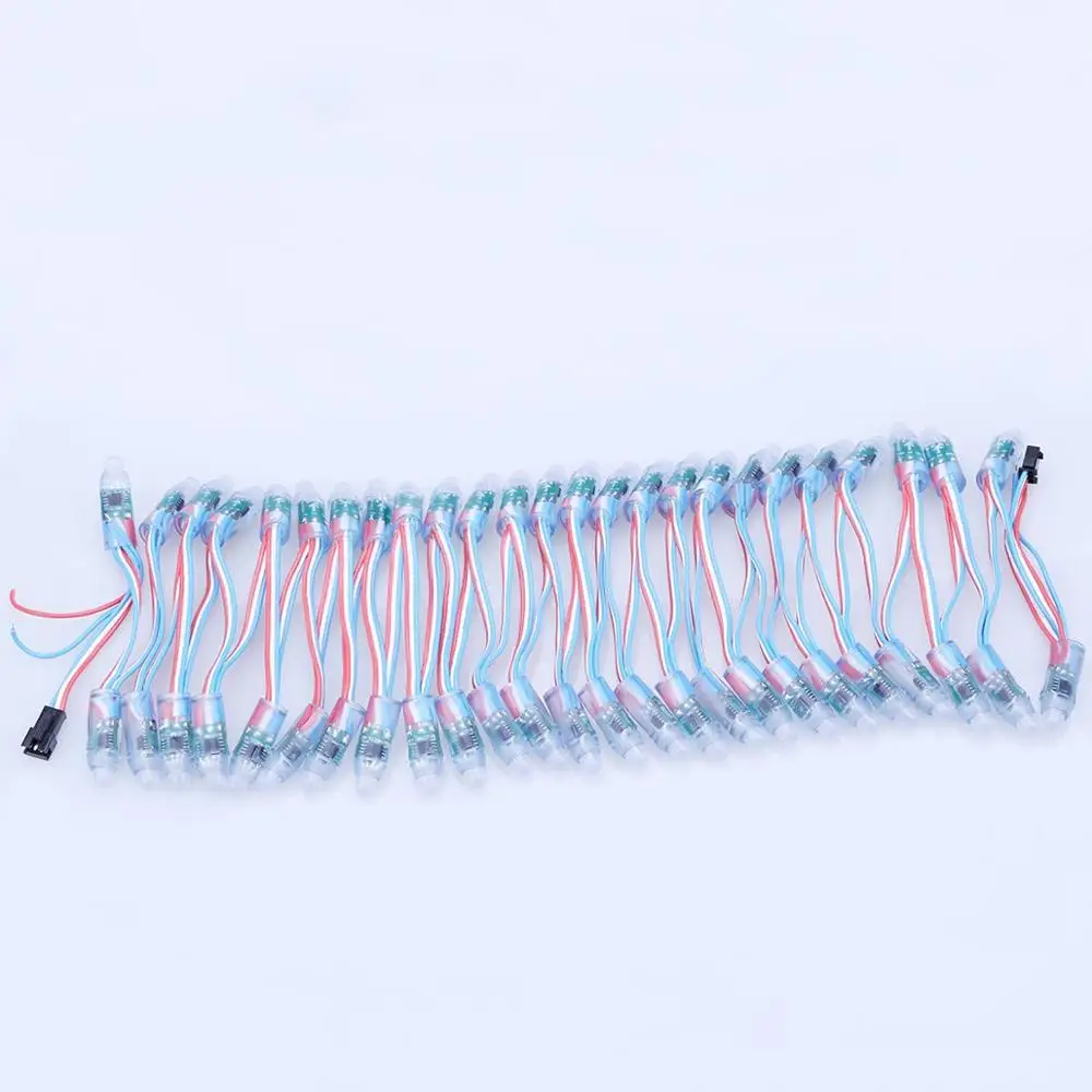 50 шт. WS2811 12 мм пиксель диффузированная Светодиодная лента RGB огни