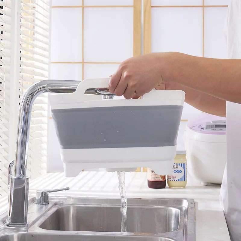 Складная раковина для дуршлага посуды фильтр слива фруктов корзина овощей
