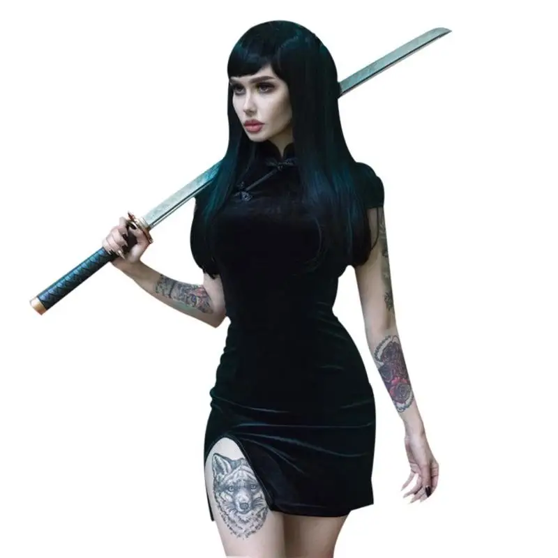 Женское сексуальное облегающее платье Cheongsam без рукавов с высокой талией и