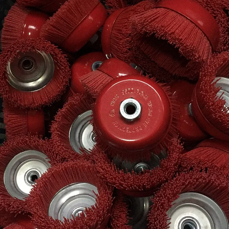 

1 Piece 115 x M14 Cup Abrasive Brush Wheel P80 Pile Polymer-Abrasive 4.5 Inch Angle Grinder Tool