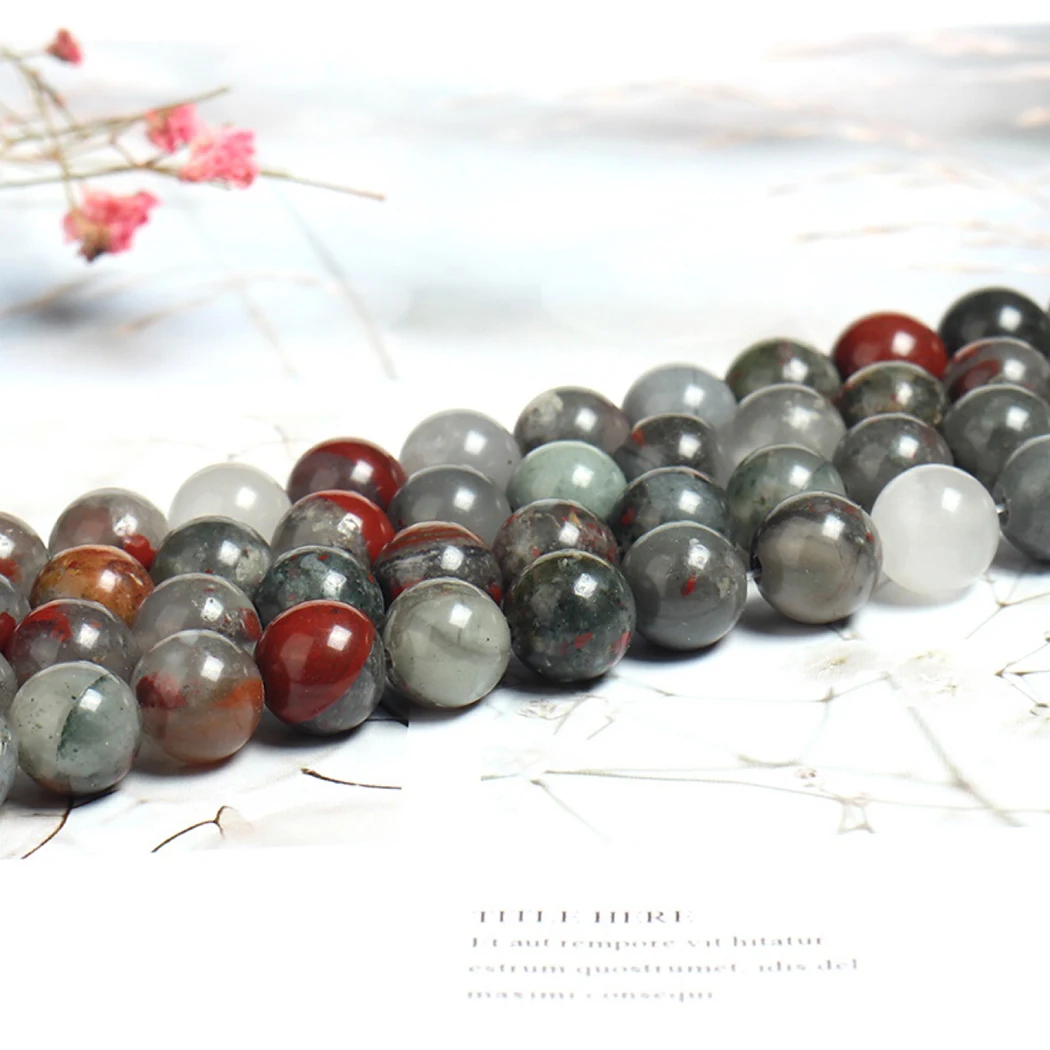 Женские круглые бусины из драгоценных камней размером 4-12 мм для изготовления