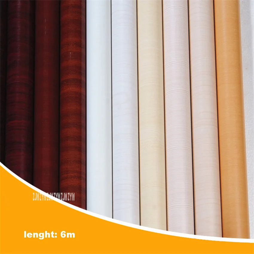 60 см * 6 м деревянная зернистая бумага ПВХ водонепроницаемые обои шкаф двери