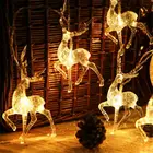 СВЕТОДИОДНАЯ Гирлянда в виде оленя Sika, Рождественское украшение в виде оленя в форме лося, светильник с питанием от батареи, новогоднее и Рождественское украшение