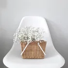 Милая летняя корзина для колокольчиков, натуральная винтажная плетеная переносная Корзина для пикника из ротанга, многофункциональная коробка для хранения