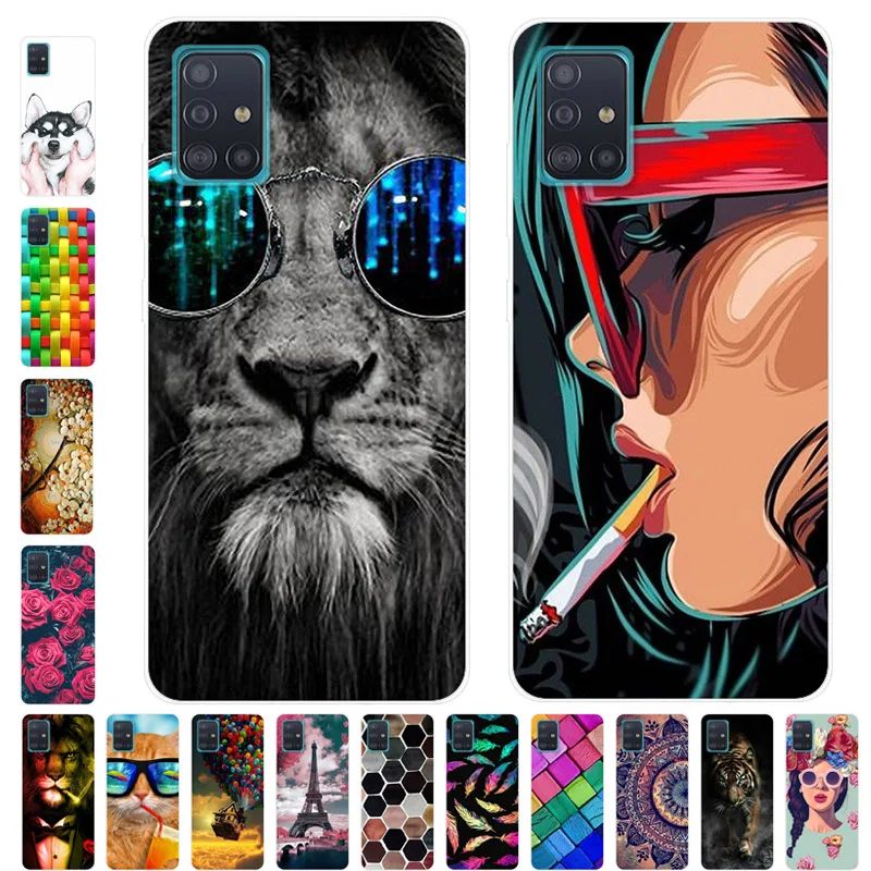 Для Samsung A51 чехол для телефона мягкий силиконовый Galaxy A71 M11 m21 A515F A 51 71 Бампер