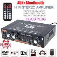 800w hifi bluetooth compatible power amplifier carhome digital power audio amplificador for speaker treble bass control fm usb