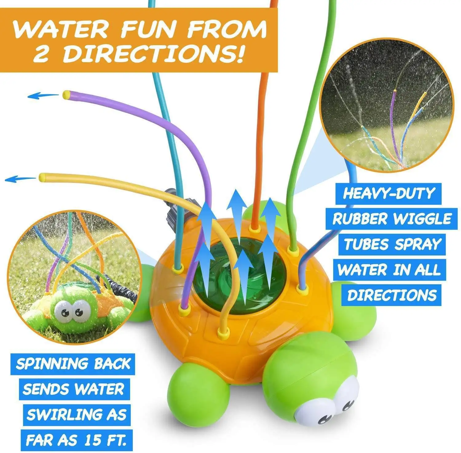 

Children's Outdoor Rotating Turtle Sprinkler Toys Backyard Lawn Summer Outdoor Sprinkler Toys Water Blaster