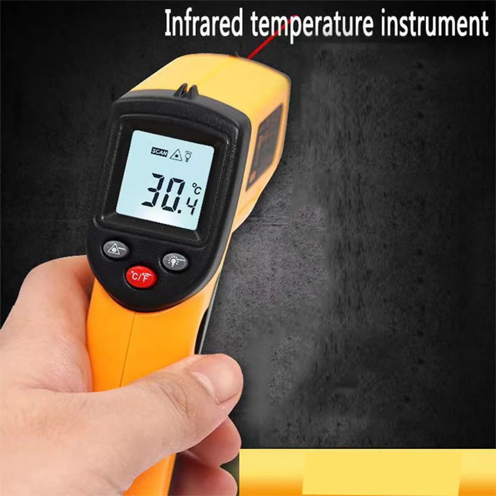 

Digital Infrared Thermometer Non Contact Laser IR Temperature LCD Display Gun Pyrometer Tester Aquarium Temperature Instruments