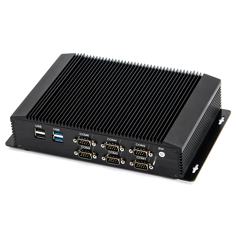 Новейший безвентиляторный мини-ПК с 6 * COM GPIO SIM Intel двухъядерный i7 4500U i5 4200U