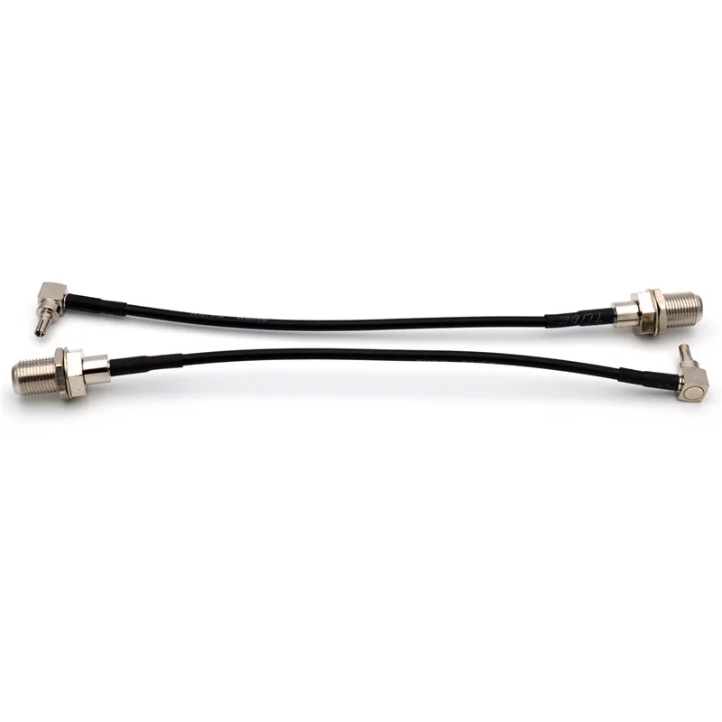 

HOT-10Pcs CRC9 Male to F Female Nut Bulkhead RG174 Jump Cable For Huawei Modem 18cm