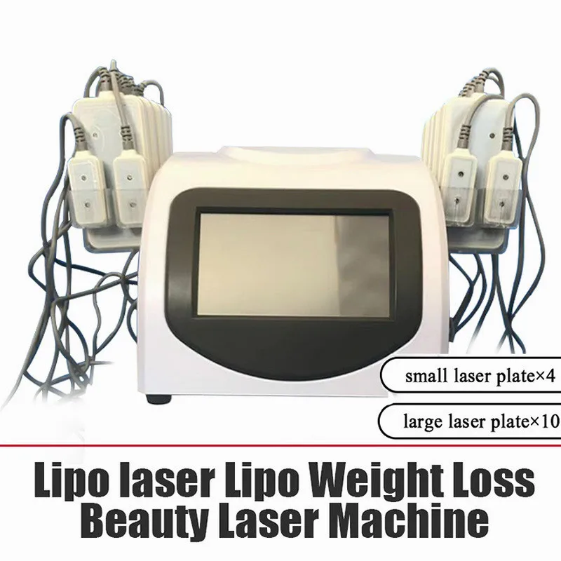 

650Nm 635Nm Laser Lipo Beauty Home Salon Use Body Slimming Liposuction Cellulite Reduction Fat Removal Equipment 14 Pads