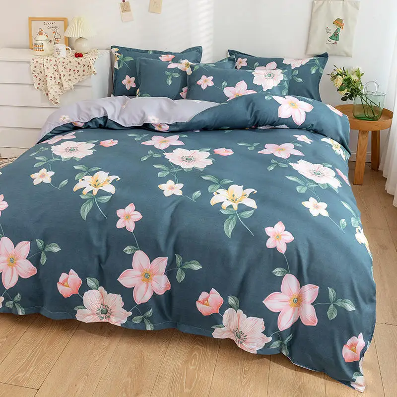 Комплект из четырех предметов постельное белье 100% хлопка толстое длинное степле