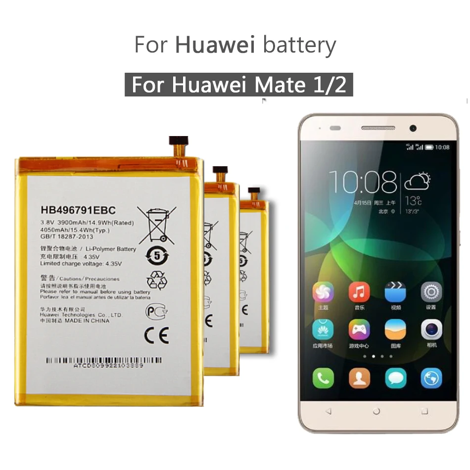 3 8 V 3900 мА/ч HB496791EBC для Huawei Mate1 / Mate 1 MT1 T00 U06 Mate2 2 MT2 C00 L02 L05 батарея|Аккумуляторы