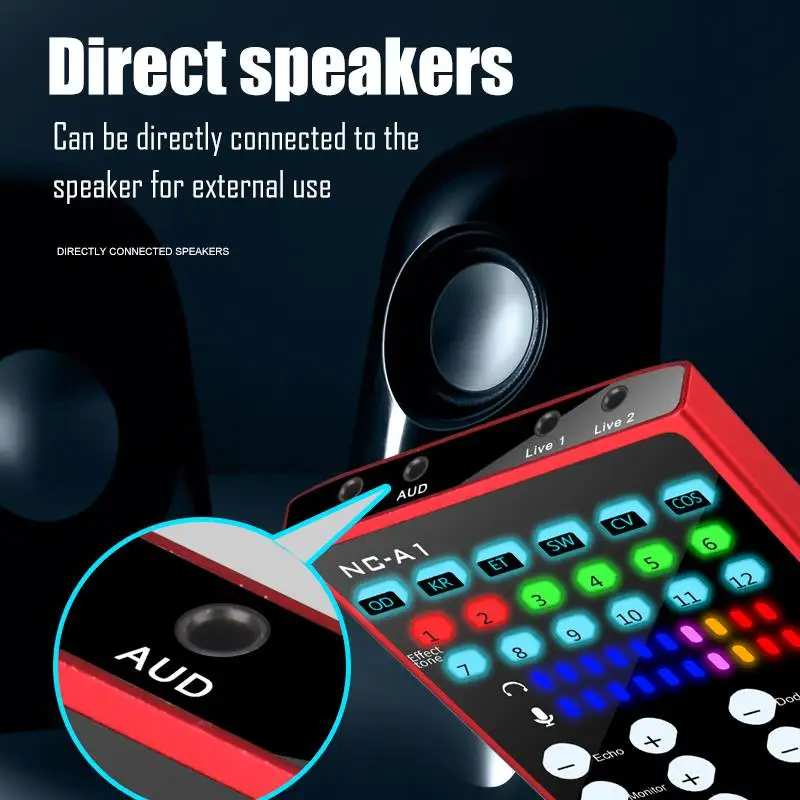 

NCA1 Live Sound Card Mixer Audio Bluetooth Microphone Condenser KTV Karaoke Mobile Phone Computer Wireless Accompaniment DSP Set