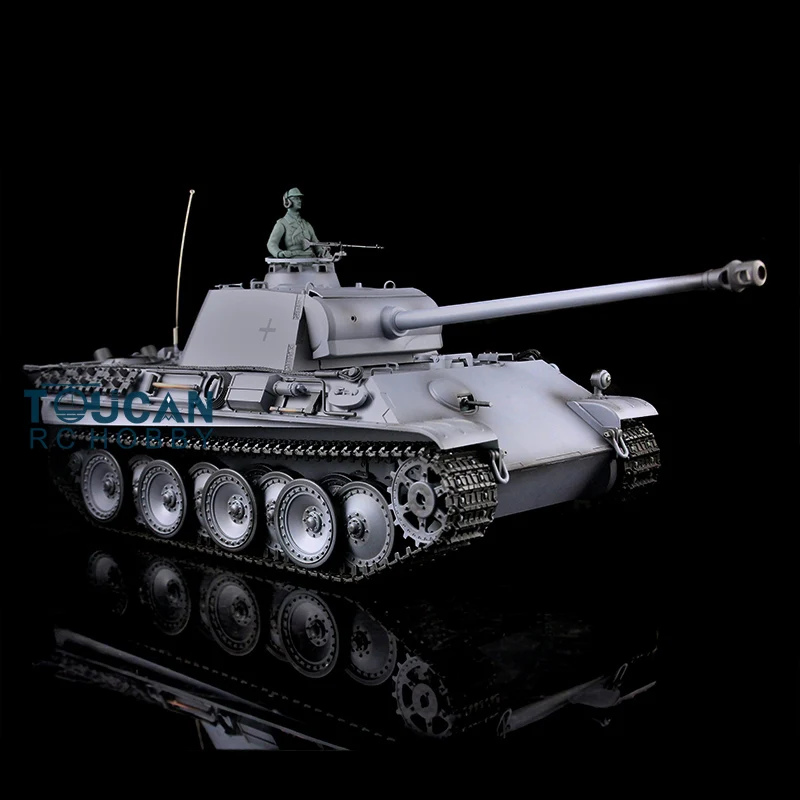Heng Long 1/16 7.0 RC Танк пластиковая пантера G FPV 3879 360 ° вращающаяся стальная коробка