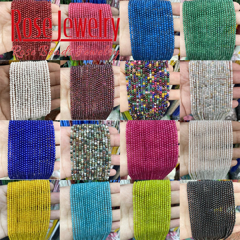 Маленькие каменные бусины 2 мм зеркальные белый кристалл гранат амазонит круглые