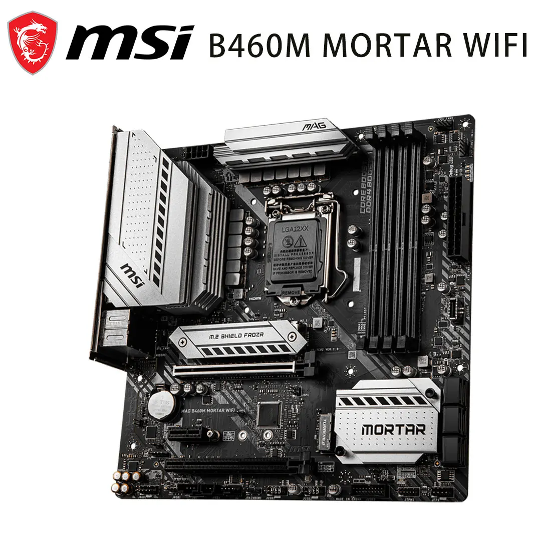 Verkauf Mainboard MSI B460M MÖRTEL WIFI Sockel LGA 1200 DDR4 128GB PCI-E 3,0 USB 3,0 Intel B460 Neue Desktop Micro ATX Drahtlose Bluetooth