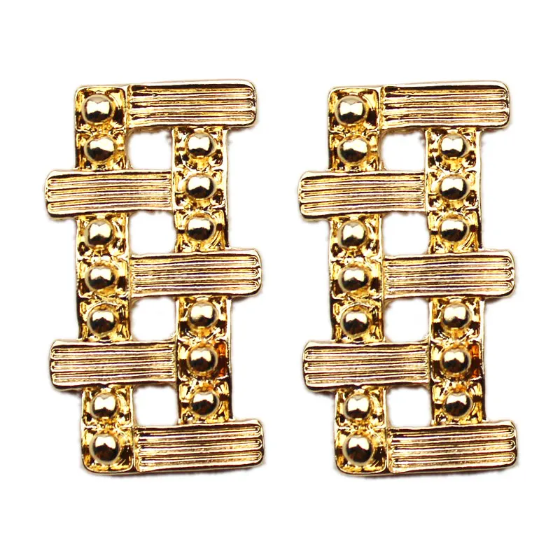 Модные металлические серьги гвоздики неправильной геометрической формы круглые