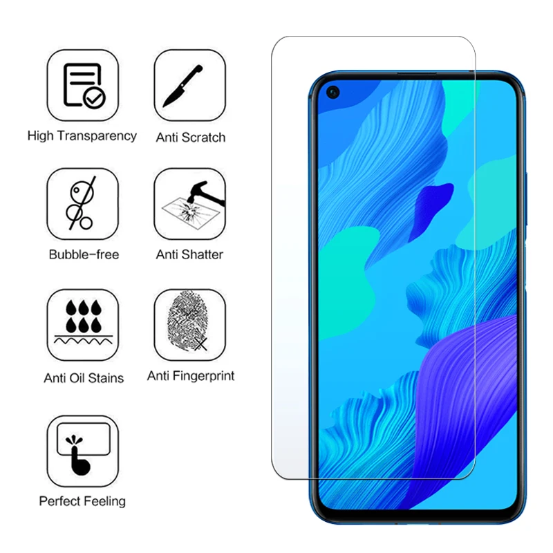 

for huawei nova 5t glass protective Screen Protector on Nova5t 5 T T5 Tempered Glas huawei5t safety armored sheet film 1-3 pcs