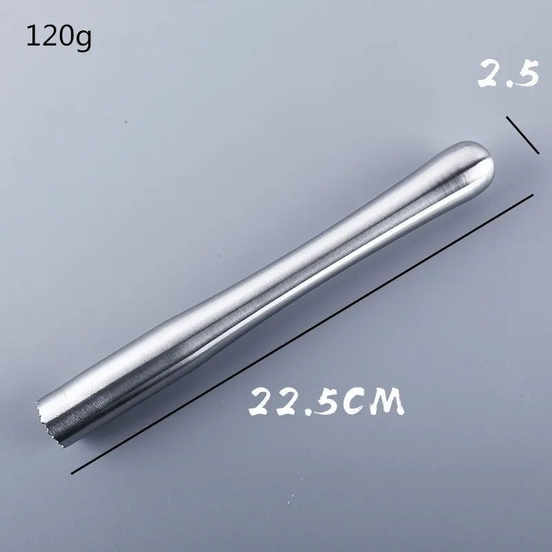 

Stainless Steel Wine Tools Ice Cocktail Swizzle Stick Fruit Muddle Pestle Popsicle Sticks Crushed Ice Hammer Bar Tools