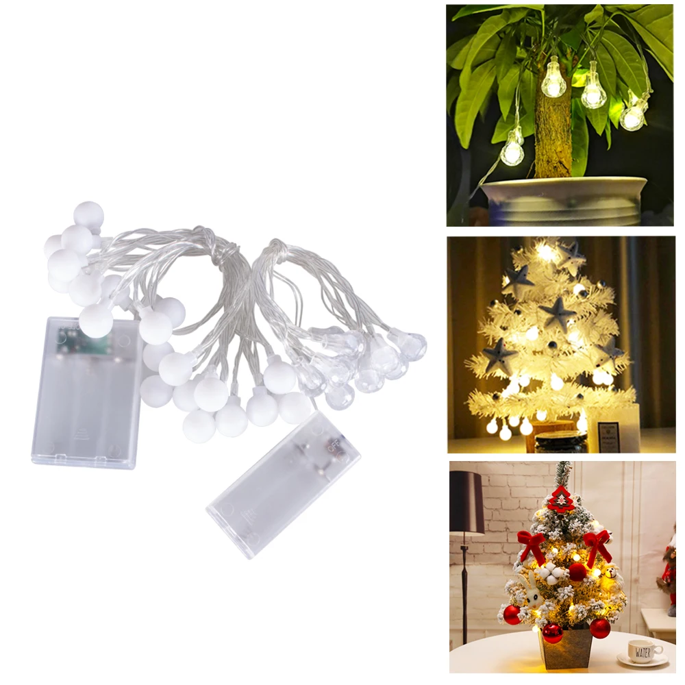 Светодиодная гирлянда с шариками мигающая хрустальными украшение для дома и