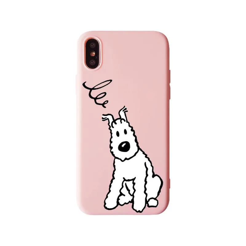 Мягкий силиконовый чехол из ТПУ «Приключения Тинтина» для iPhone XR 10 8 7 Plus 6 6S Plus 5 XS Max 5s SE