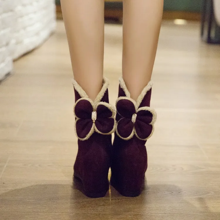 

Increased short boots in the bow female 2019 Korean version of the round head sleeve Martin boots