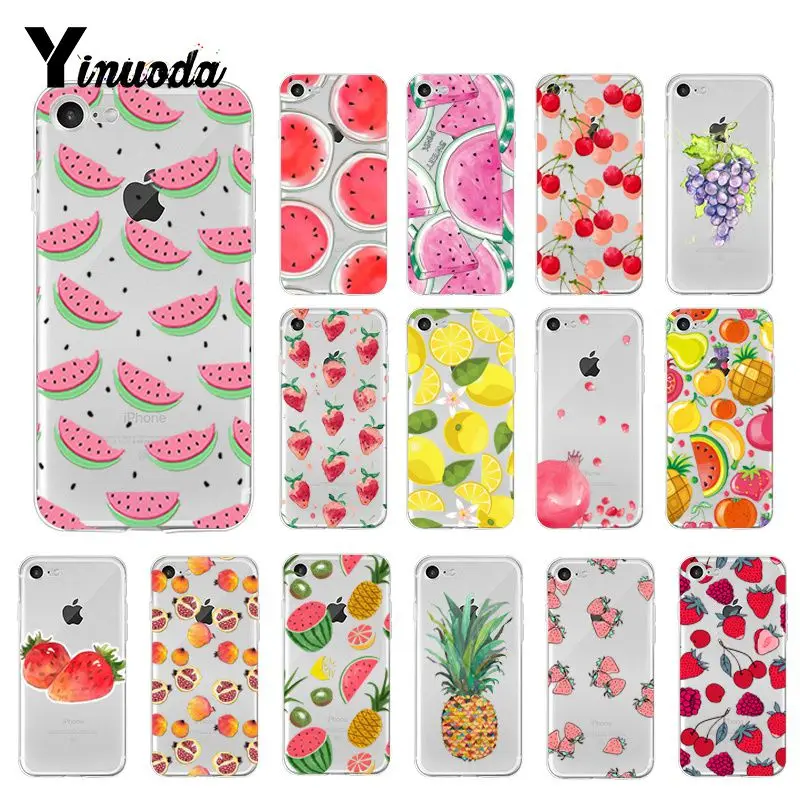 Yinuoda фрукты Клубника арбуз ТПУ Мягкий силиконовый чехол для телефона iPhone 6S 6plus