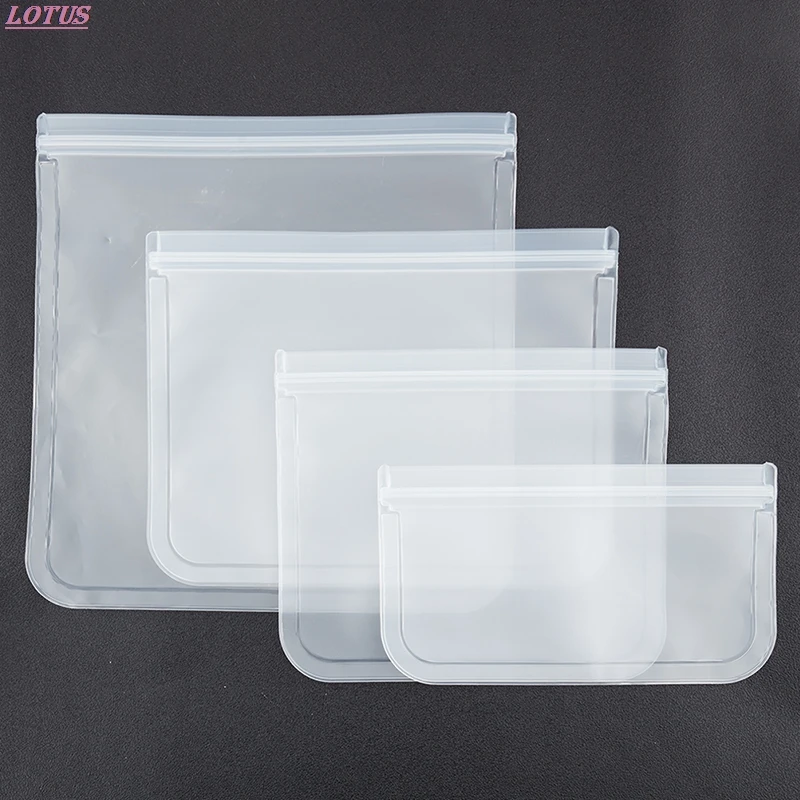 

Silicone Bag PEVA Silicone Food Storage Bag Containers Leakproof Reusable Shut Bag Fresh Bag Food Storage Bag A4/A3/A2/A1 1Pc