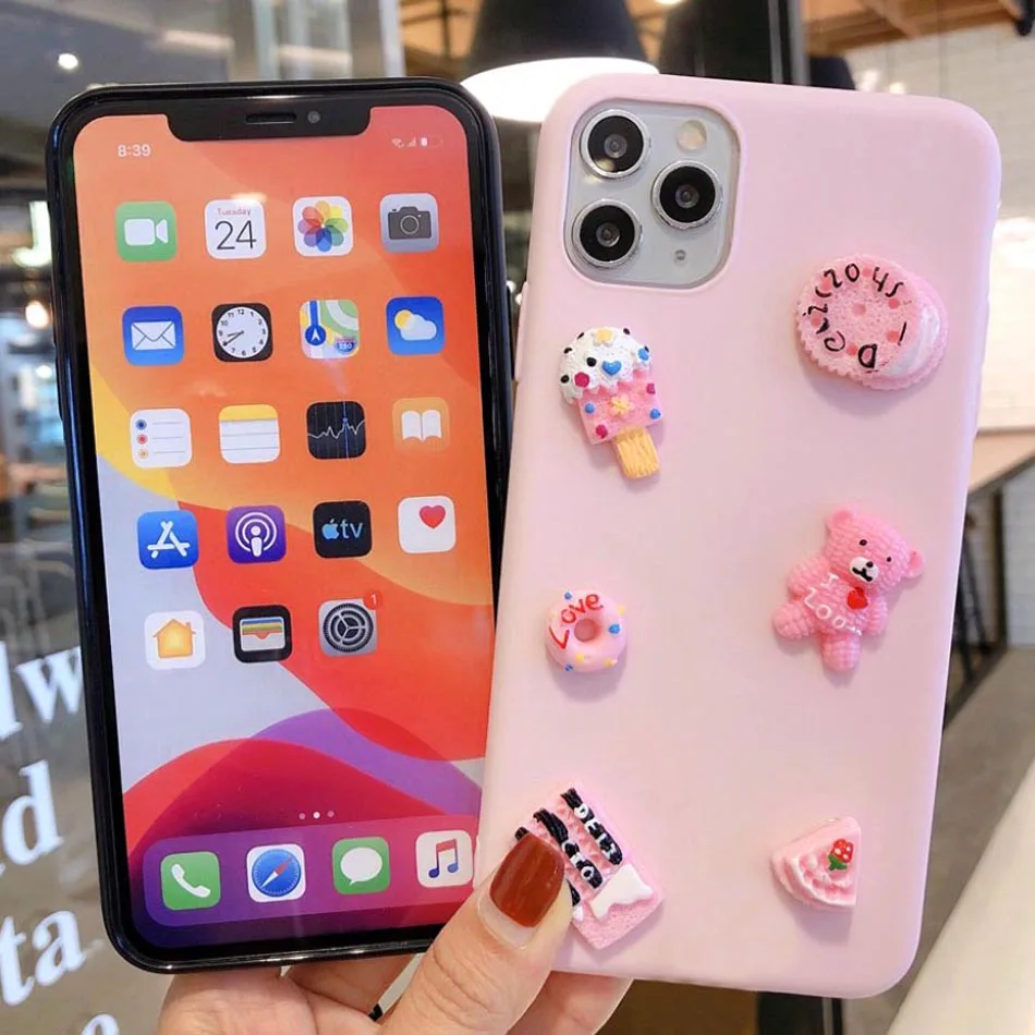 Для Xiaomi Redmi Note 7 Pro милый мультяшный Мишка сделай сам конфетный чехол для 6 4 5 мягкий