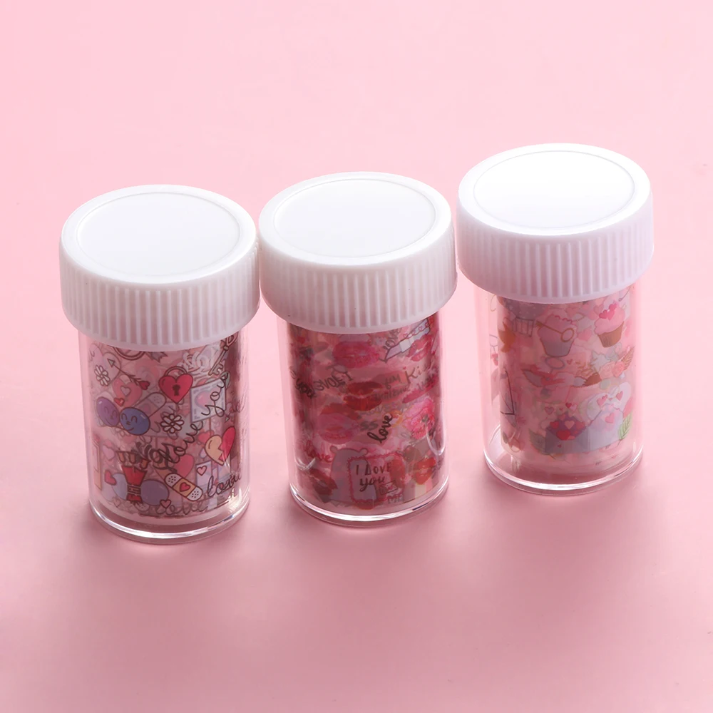 1 шт. 3D смешанные цветы розы Переводные слайдеры бумажные ногти полировка фольгой