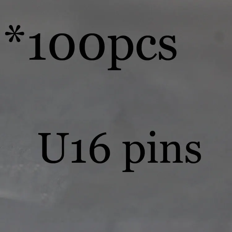 50P 9 12 14 16 18 21 Pin u-образные иглы для татуажа, Перманентный макияж, лезвие для вышивания бровей, для 3D микроблейдинга, ручная ручка для татуировки - Габаритные размеры: 100pcsU16pin